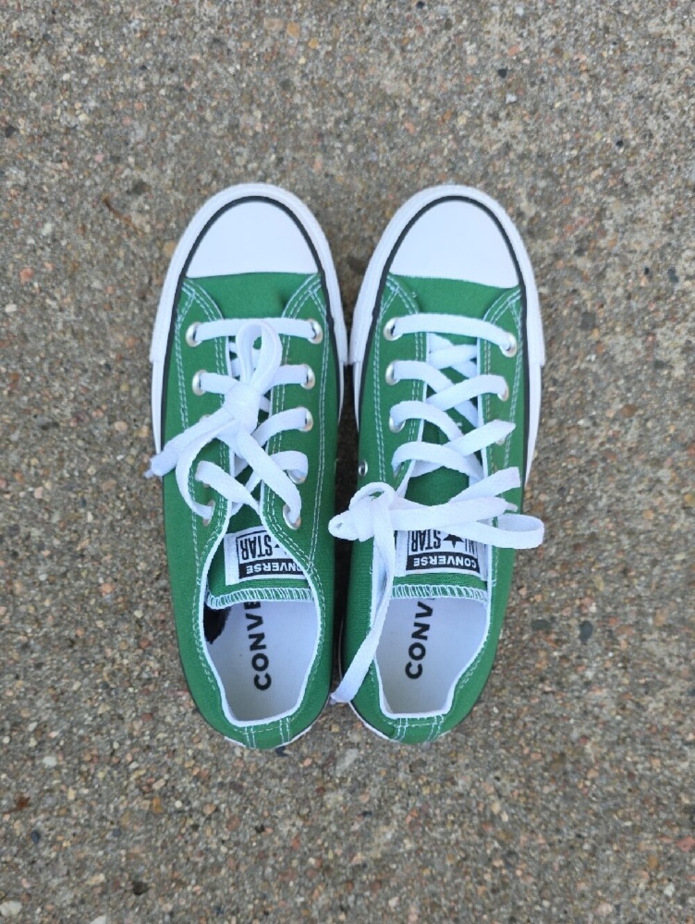 Converse Chuck Taylor All Star Green Canvas Low Top Sneakers Size 6 - Picture 3 of 10